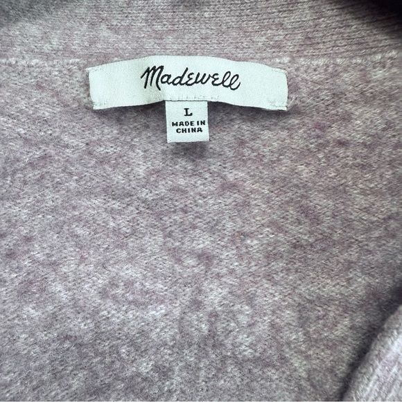 Madewell Lavender Cropped Wool Cardigan Sweater - Picture 6 of 7
